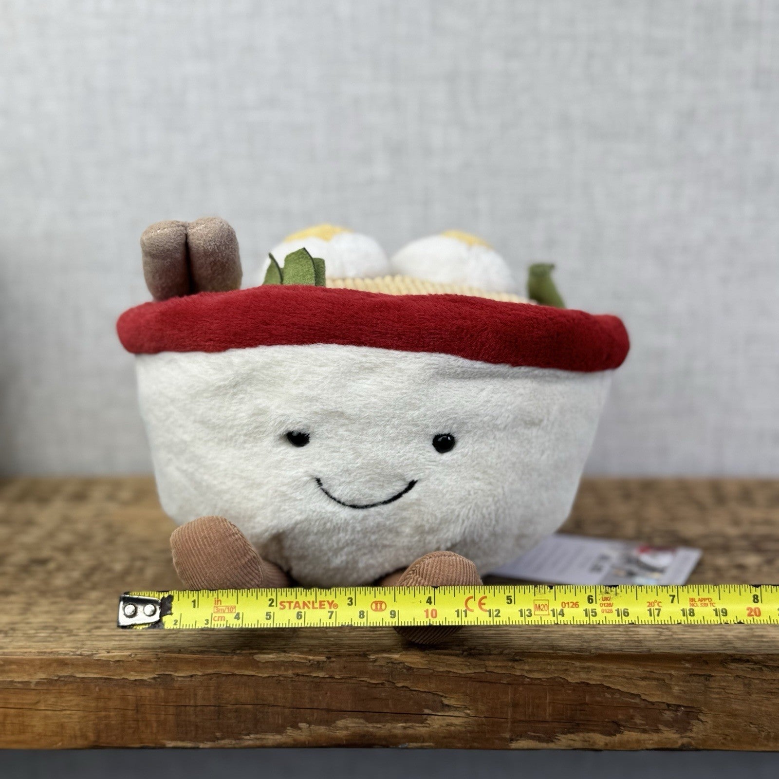 Jellycat Amuseable Ramen Bowl Retired - Bowl Noodles Food Plush Beanie NWOT 5"