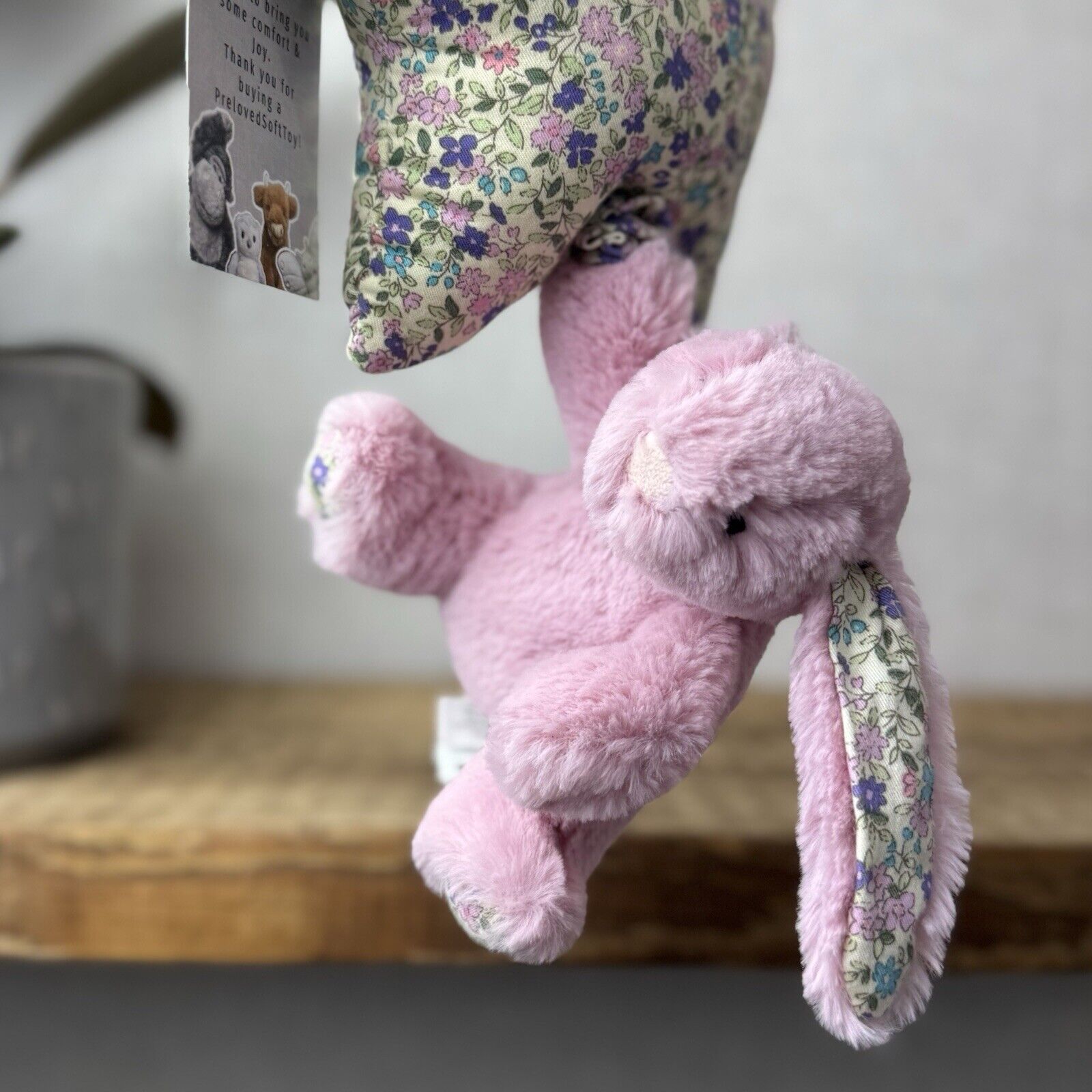 Jellycat Blossom Bunny Musical Pull - Lullaby Mobile Baby Music - Tulip Pink Toy