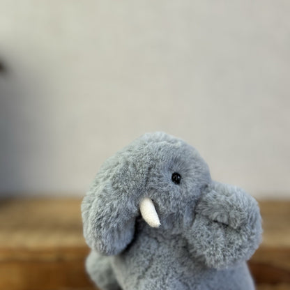 Jellycat Diddle Elephant - Tiny Grey Fluffy Elephant Plush Toy Beanie Mini 5"
