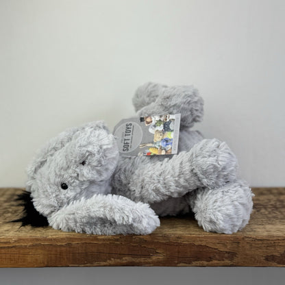 Jellycat Fuddlewuddle Donkey (First Release) Light Grey Textured Donkey Plush 8"