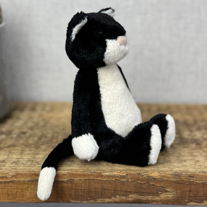 Jellycat Small Bashful Tuxedo Cat - Black/White Cat Retired Kitty Cat 8” Rare