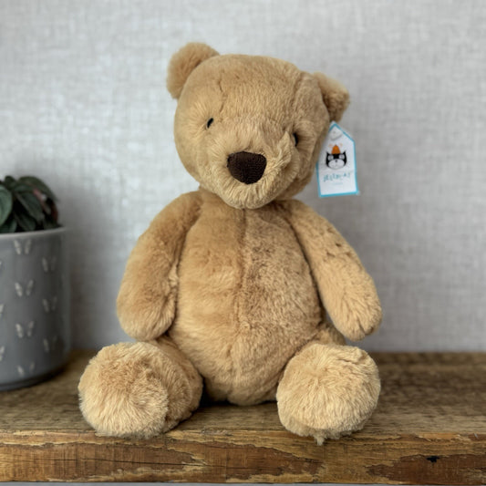 Jellycat Puffles Bear - Medium Golden Bear New With Tags Retired Beanie Bear 12"