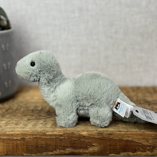 Jellycat Small Fossily Brontosaurus Soft Toy Tiny Dinosaur 5"