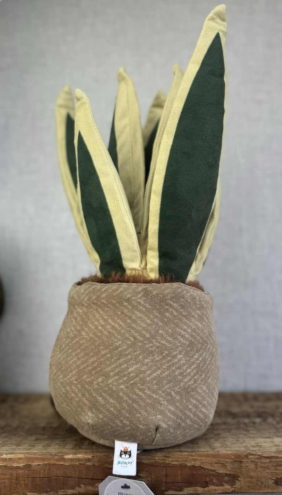 Jellycat Amuseable Snake Plant - Large Potted Plant Plush Beanie Retired 16”