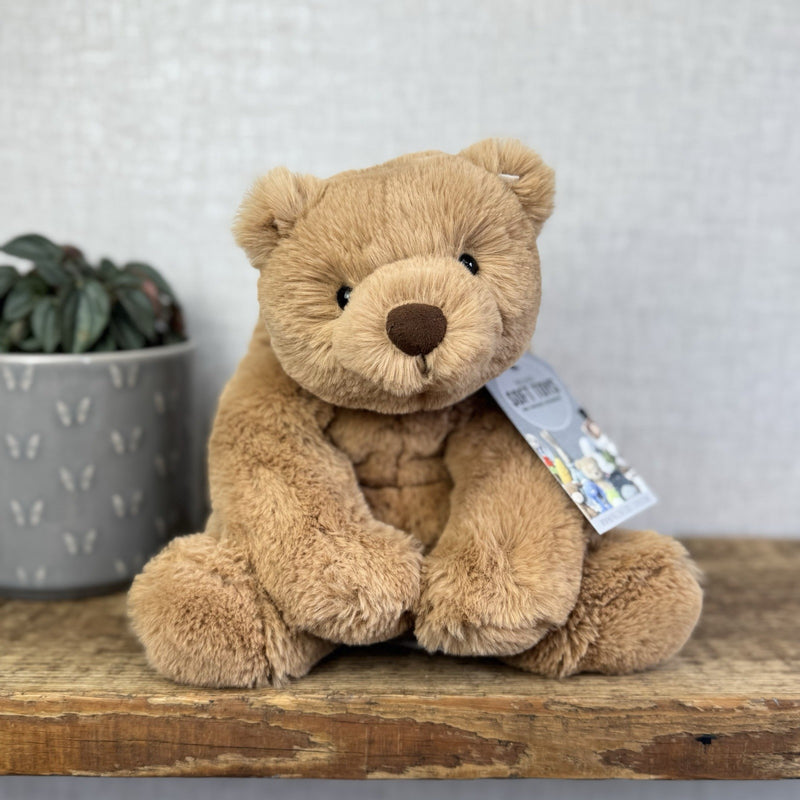 Jellycat Medium Cecil Bear - Brown Sitting Bear Super Soft Retired 10"