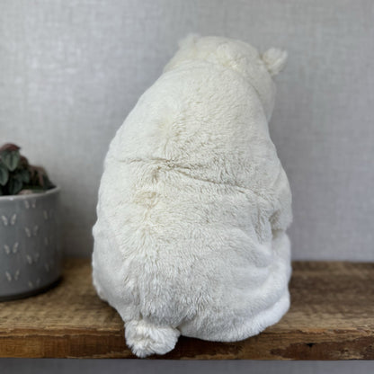 Jellycat Large Elwin Polar Bear - White Sitting Bear Plush Rare & Retired 16”