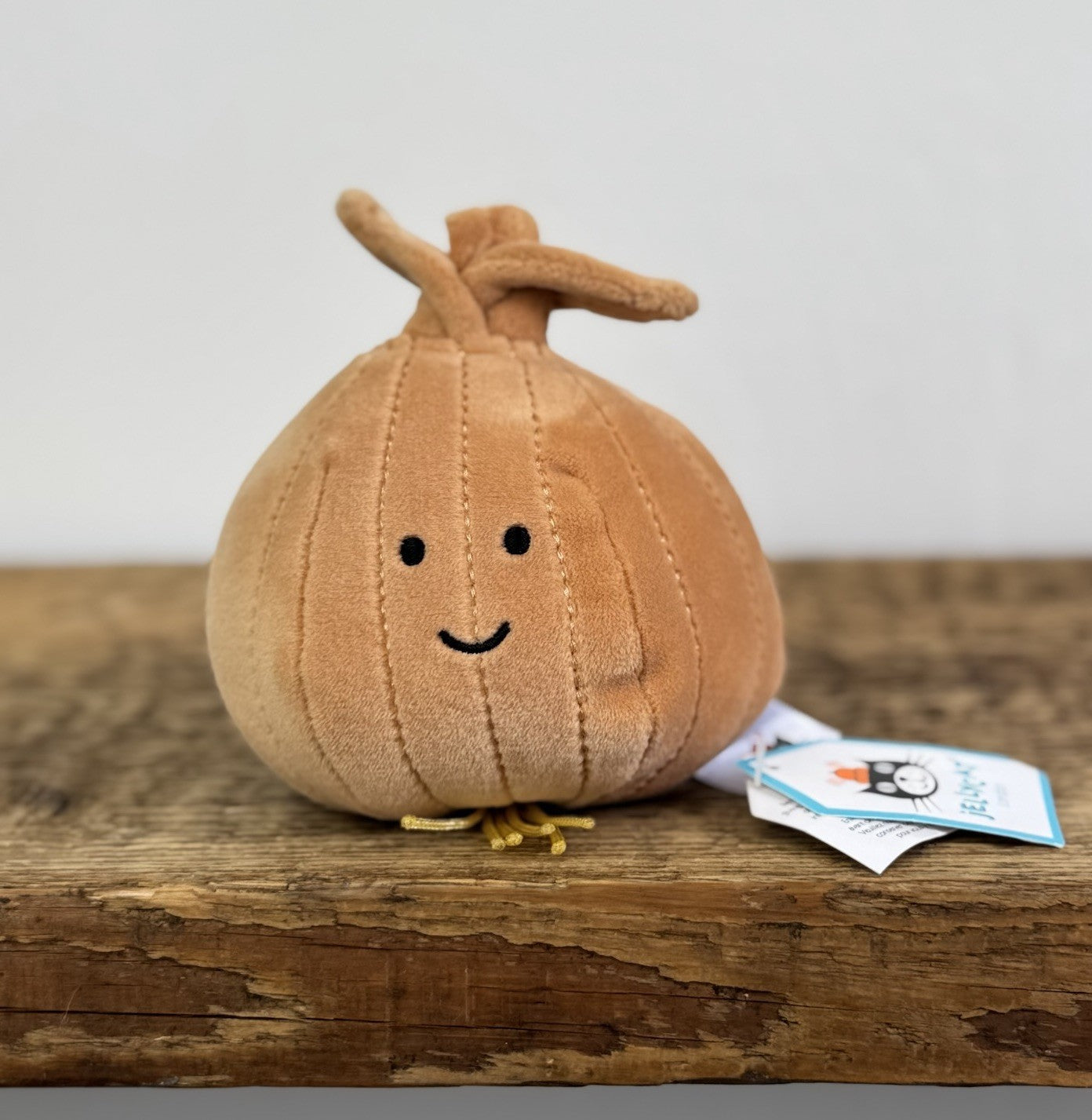 Jellycat Vivacious Onion Vegetable Velour Mini Plush - Play Food Collectible 4”