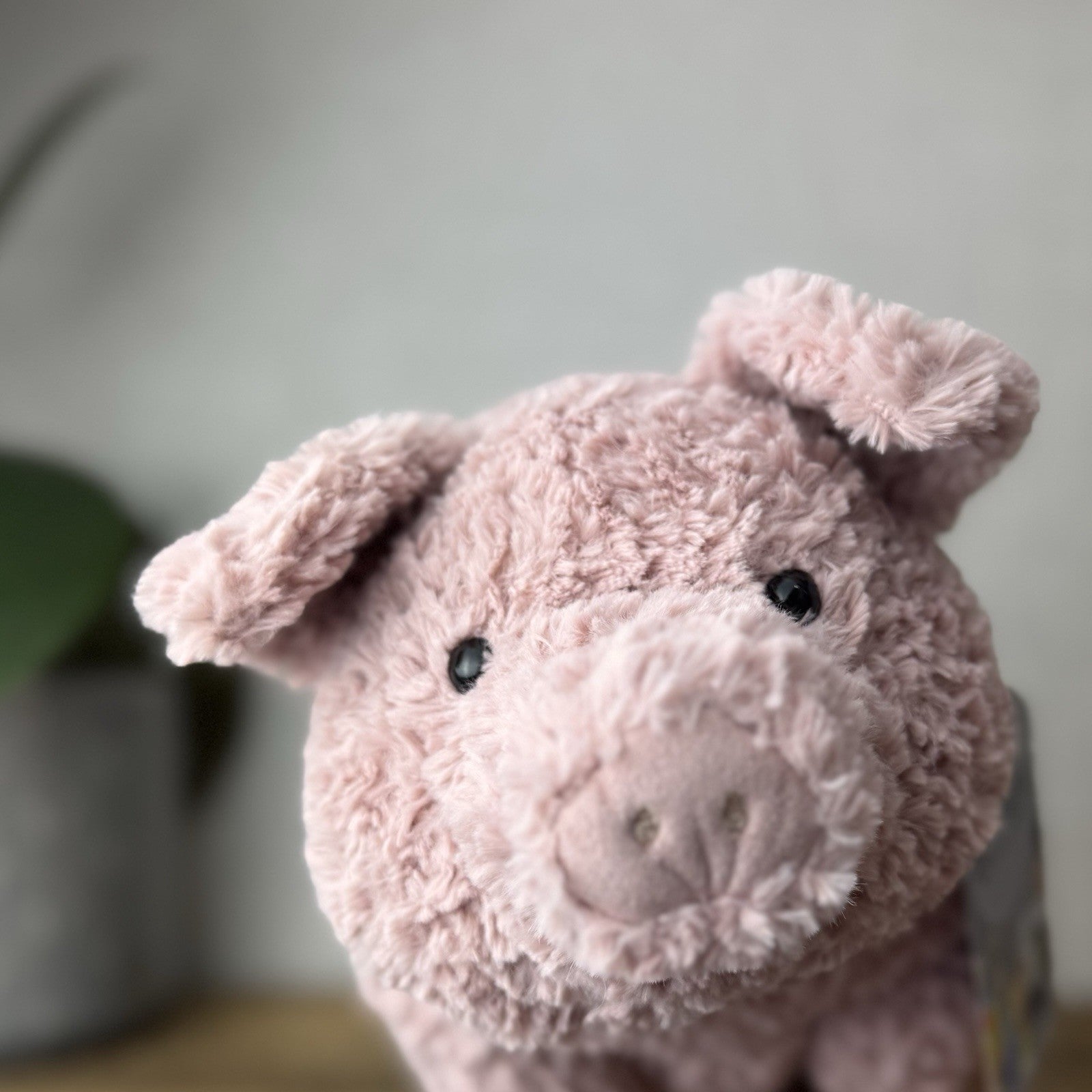 Jellycat Rondle Pig - Large Textured Sitting Pink Piglet Plush Rare Retired 8”