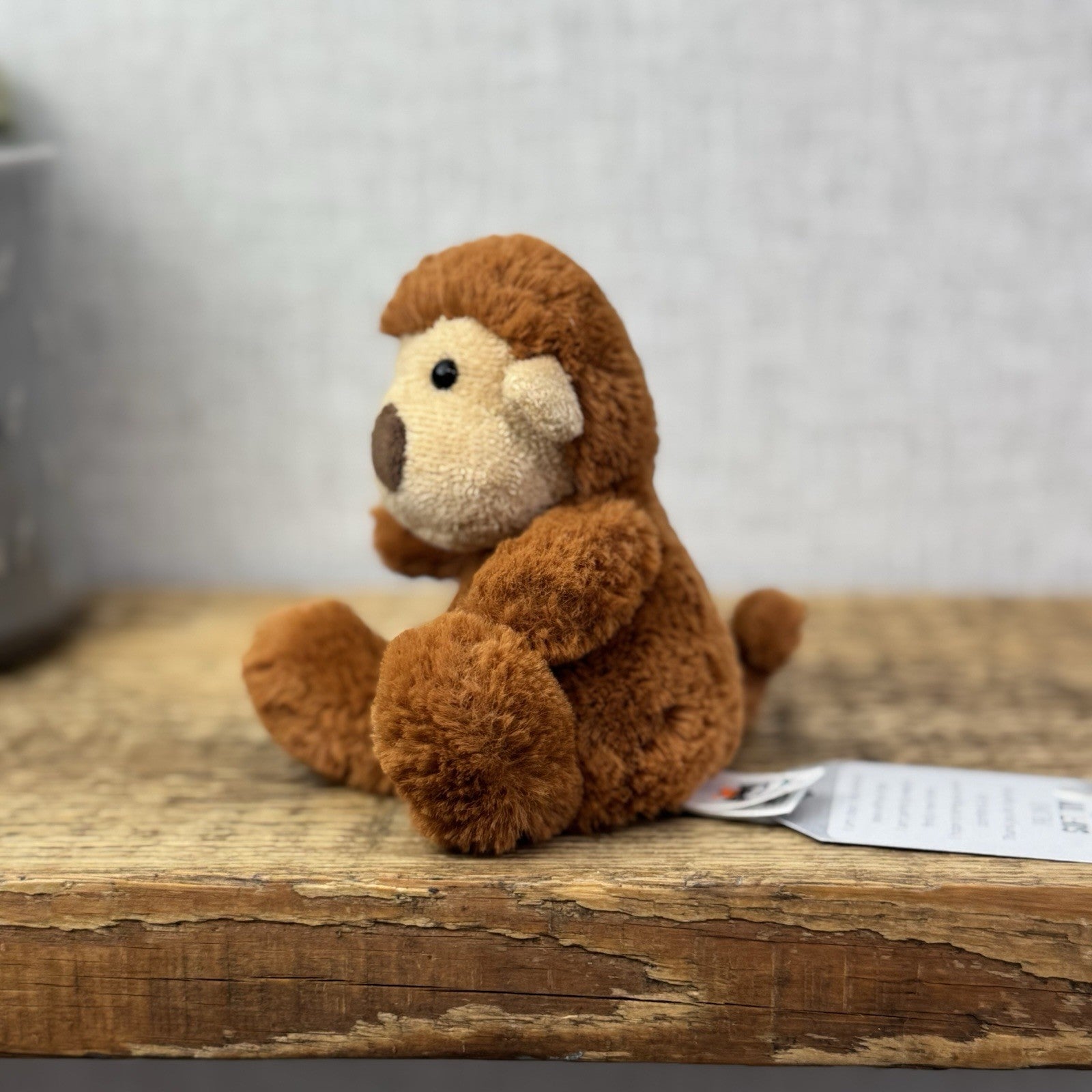 Jellycat Baby Poppet Monkey - Miniature Beanie Monkey Brown Soft Toy Rare 4”