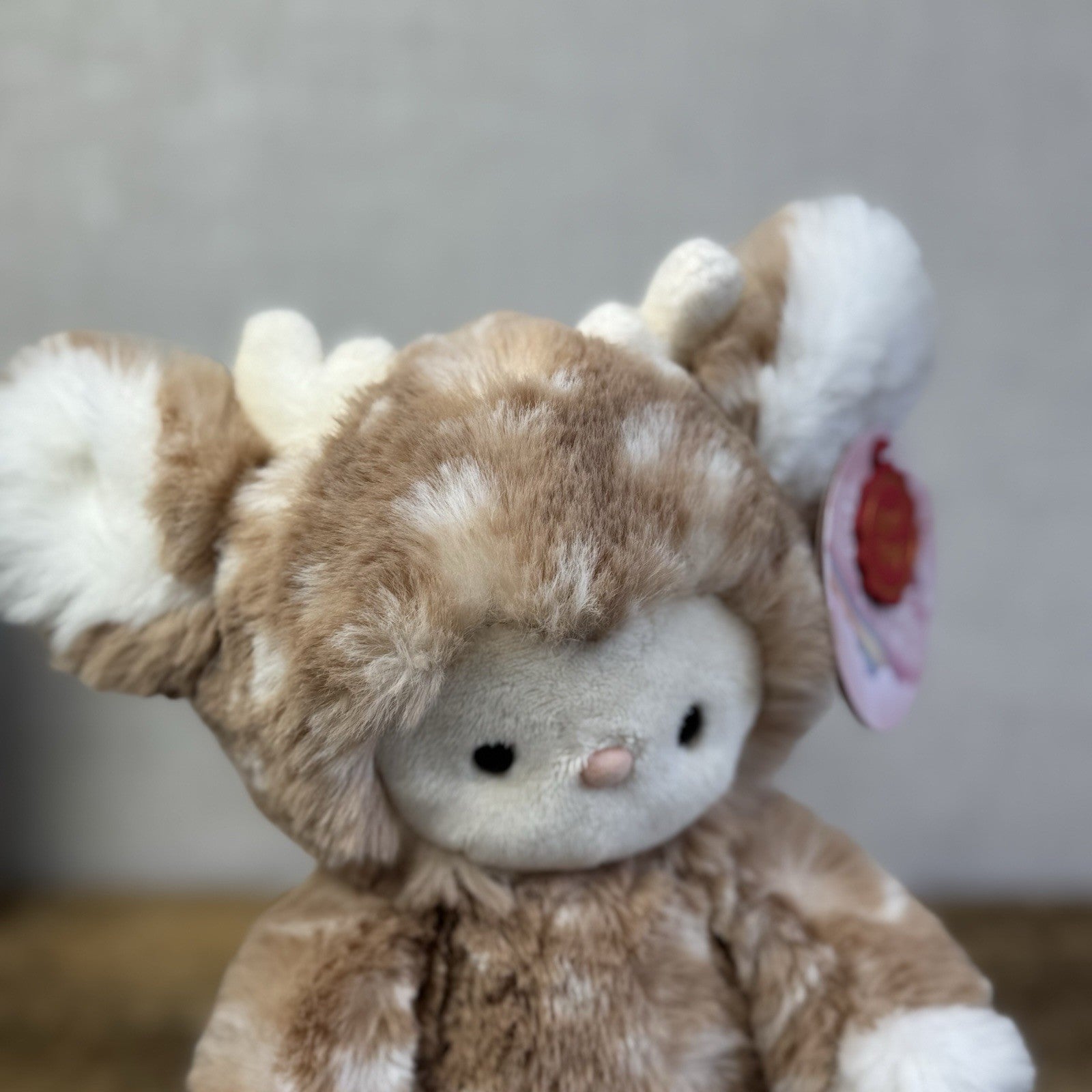 Keel Toys Snugglebies Soft Toy Deer Plush Beanie - Small Cute Winter Plush Tags