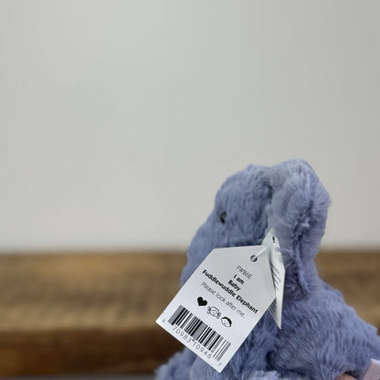 Jellycat Tiny Fuddlewuddle Elephant - Blue Soft Toy Retired Beanie New With Tags