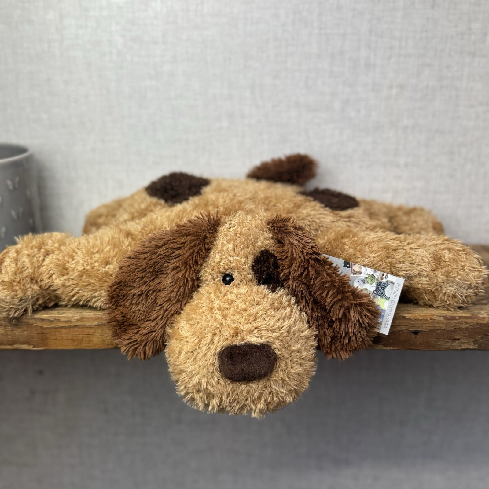 Russ Berrie Vintage Pillow Dog - Cani - Brown Floppy Beanie Dog Retired Rare 16"