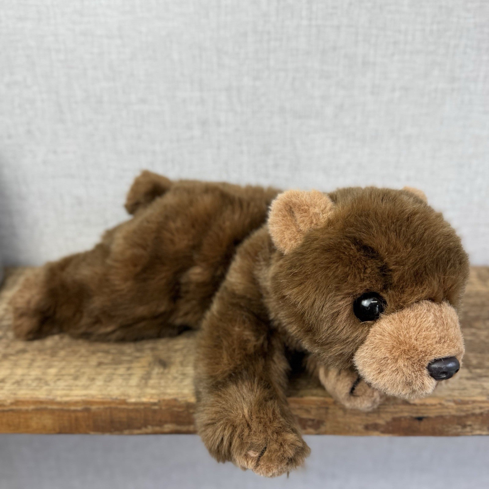 TY Baby Buddy Bear 1991 - Rare Flat Black Bear Brown Floppy Bear Hard To Find