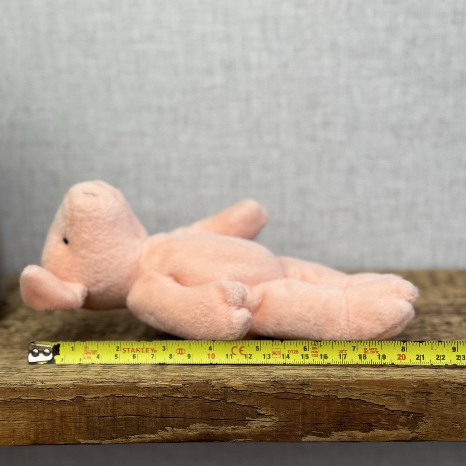 Marks & Spencers Small Pink Piglet Beanbag Soft Toy - Vintage Pig Plush 8”