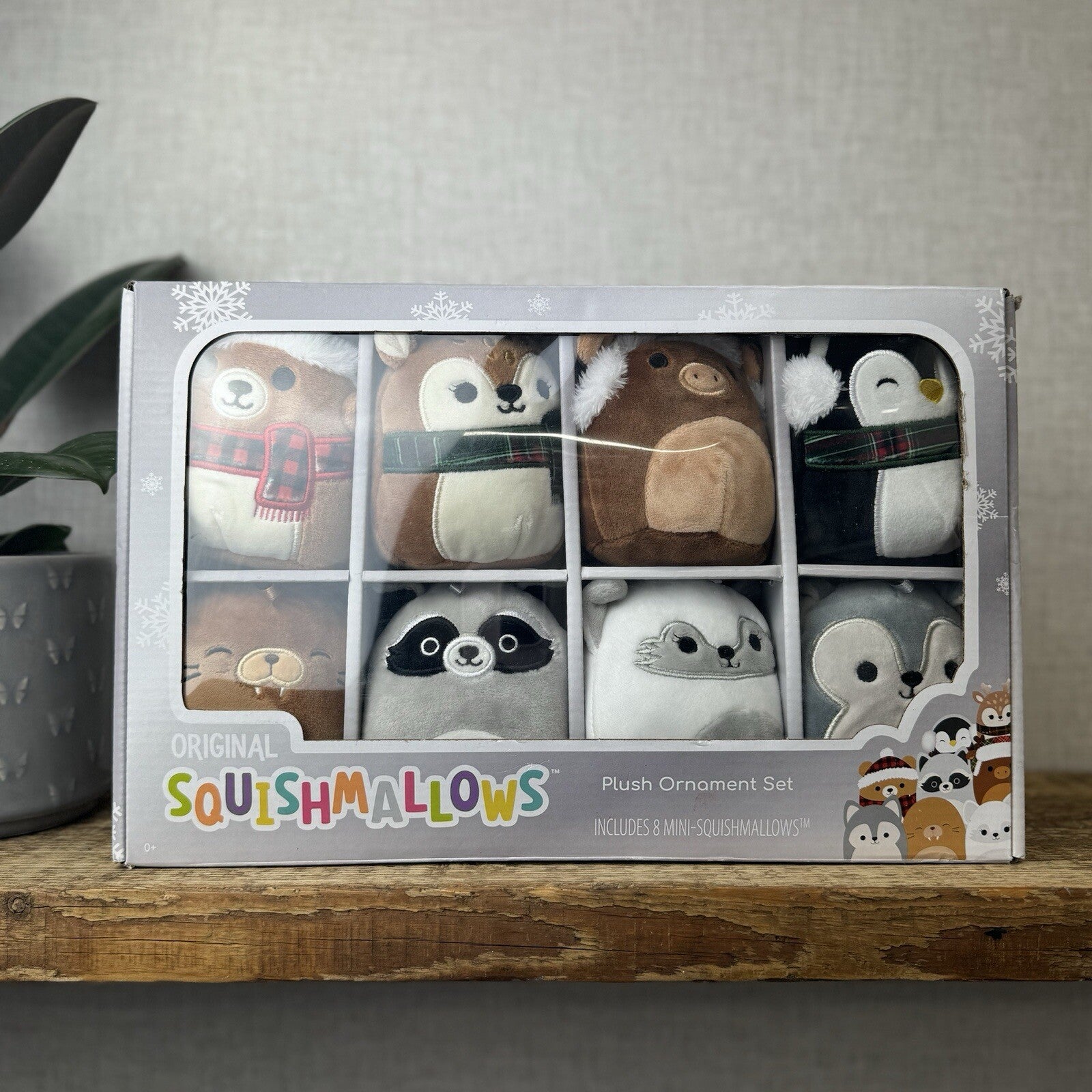 Squishmallow Plush Ornament Set x8 - New In Box Winter Squad 2021 Christmas Gift