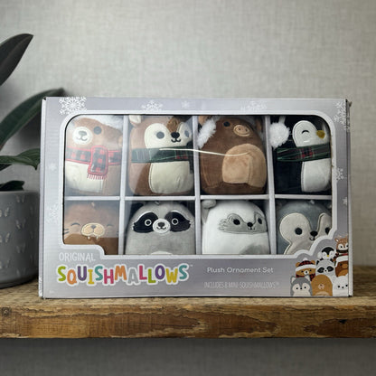 Squishmallow Plush Ornament Set x8 - New In Box Winter Squad 2021 Christmas Gift