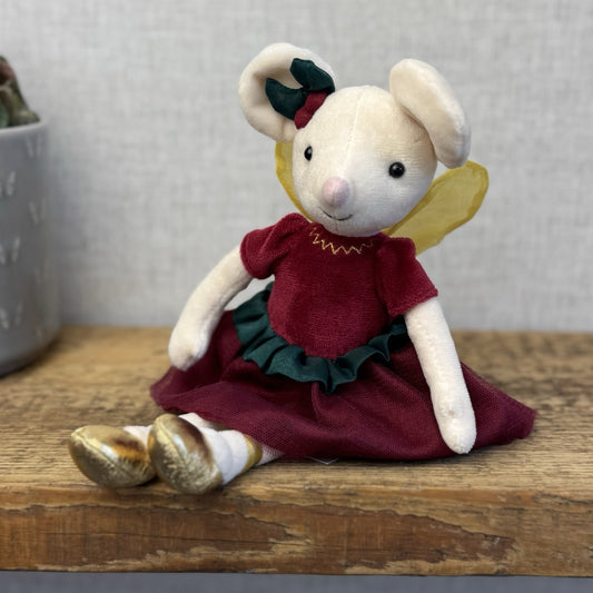 Jellycat Suagrplum Fairy Mouse - Christmas Mouse Soft Toy Collectible Plush 12"
