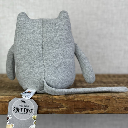 Jellycat Geek Cat - Grey Kitty Green Eyes - Retired Jellycat Kitten 10”