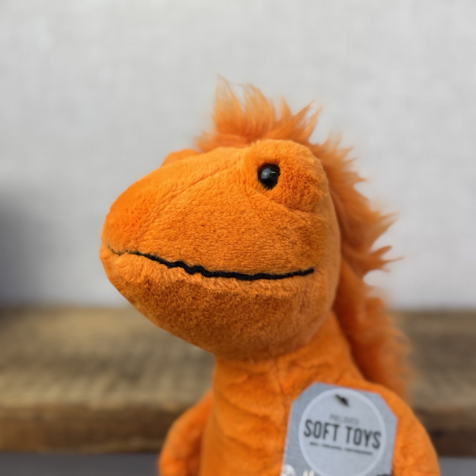 Jellycat Cruz Crested Newt - Bright orange Newt Lizard Reptile Soft Toy 14"