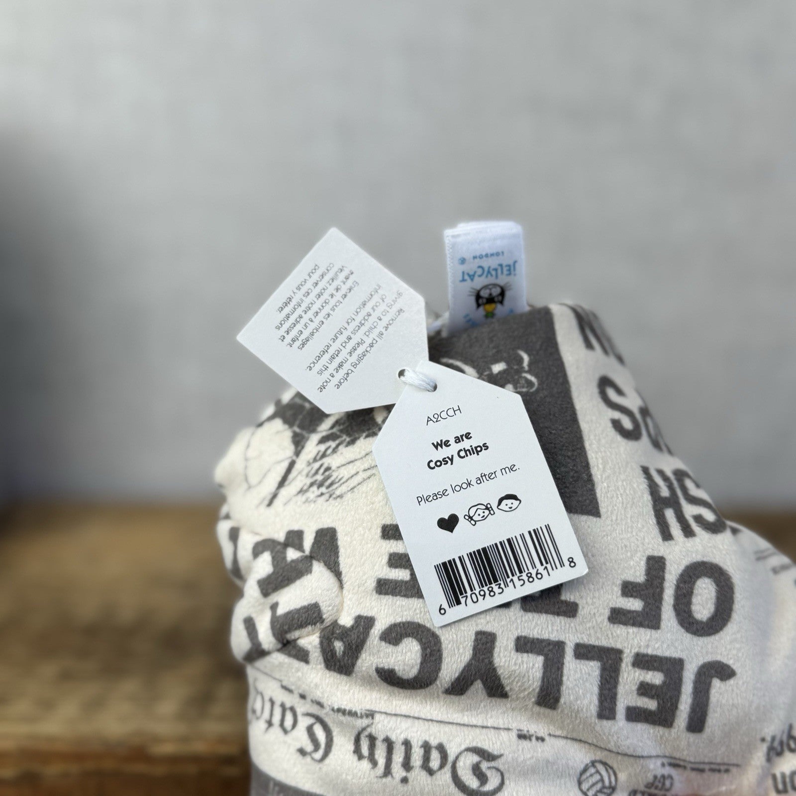 Jellycat Amuseable Cosy Chips - Fish & Chips Selfridges Exclusive Soft Toy Tags 