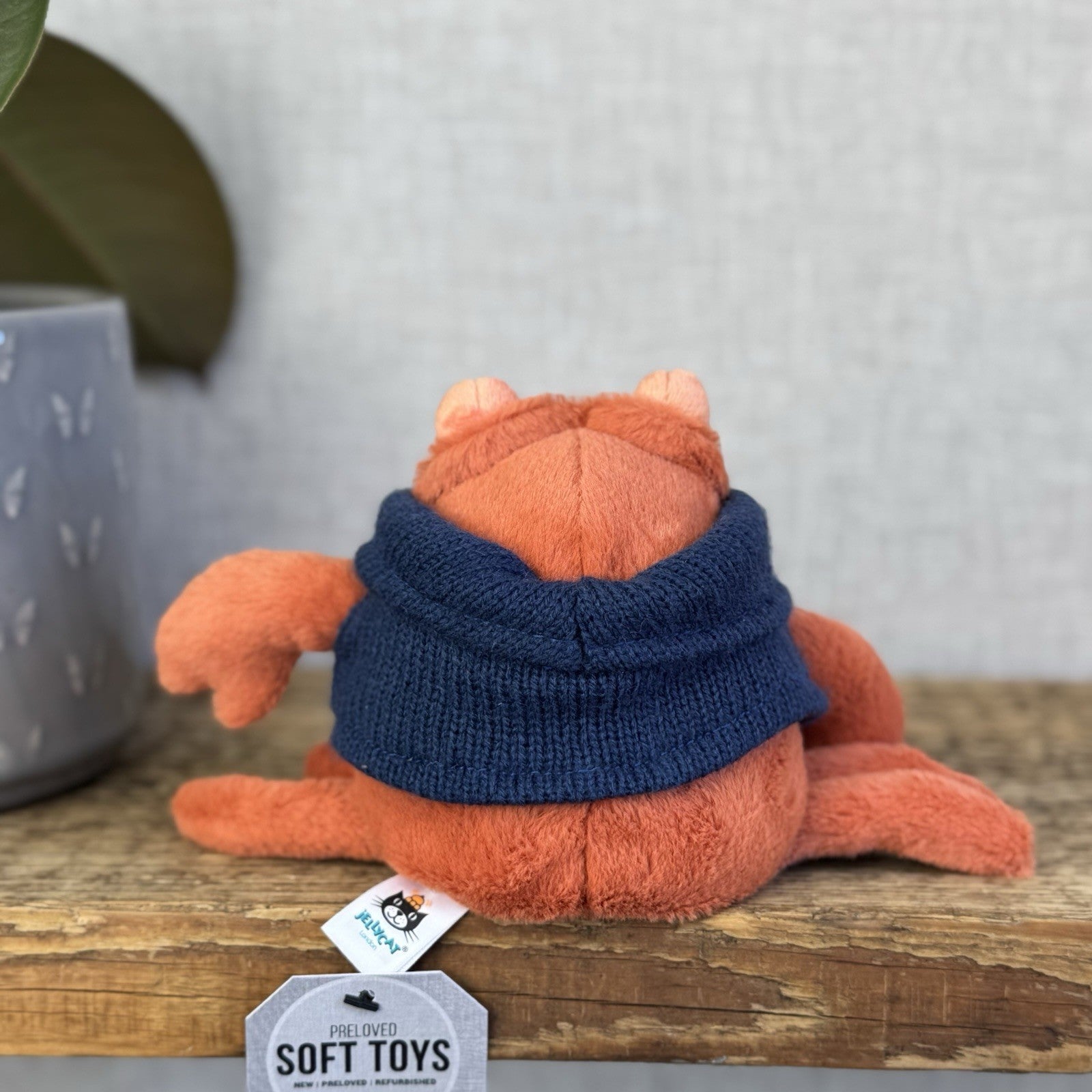 Jellycat Cozy Crew Crab - Orange Crab Beanie In A Jumper - Jellycat Crab 5" (#2)