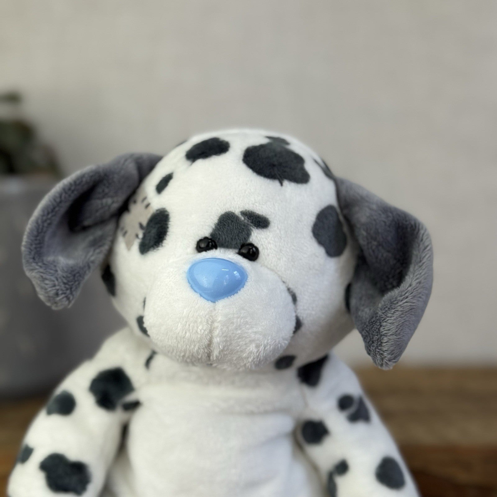Blue Nose Friends Floppy Friends Splodge - Beanbag Puppy Dog Grey/White 11"