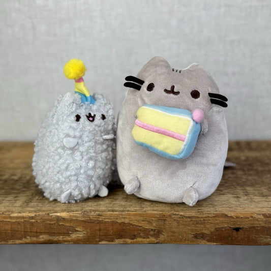 Gund Pusheen Cat - Stormy And Pip Birthday Set New Without Tags Small