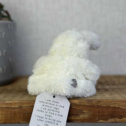 Blue Nose Friends #43 Snowdrop - Mini Fluffy Bunny Plush Beanie 5"