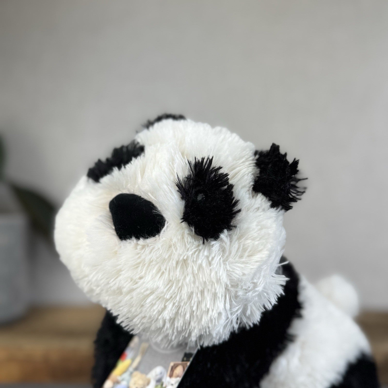 Jellycat Medium Truffles Panda Black White Soft Panda Cushion Vintage Plush 14”