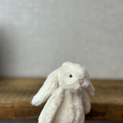 Jellycat Tiny Baby Bashful Cream Bunny - Miniature Plush Bunny Soft Toy 5”