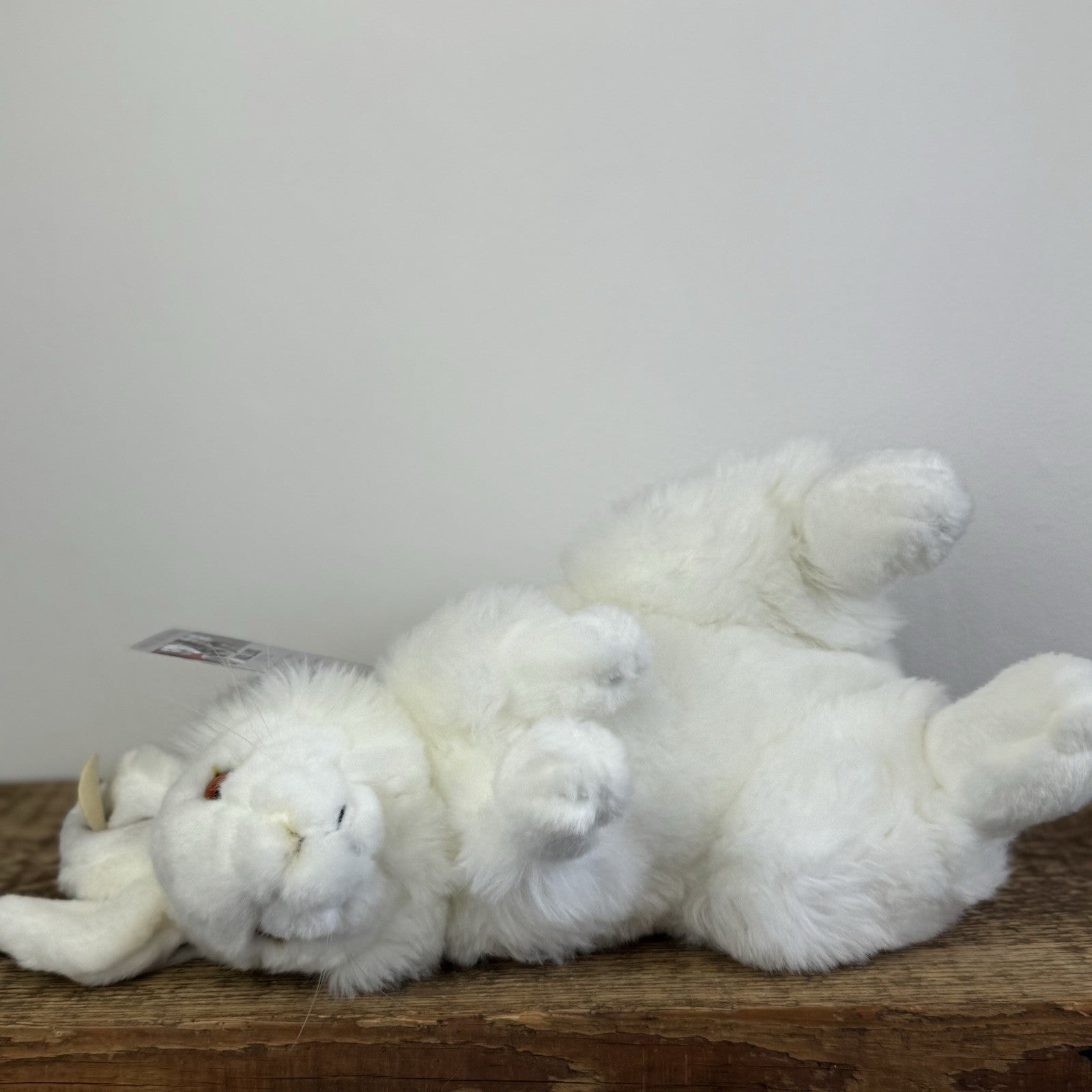 WWF Arctic White Snow Hare Soft Toy - Bon Ton Toys Rabbit Beanie Realistic 12"