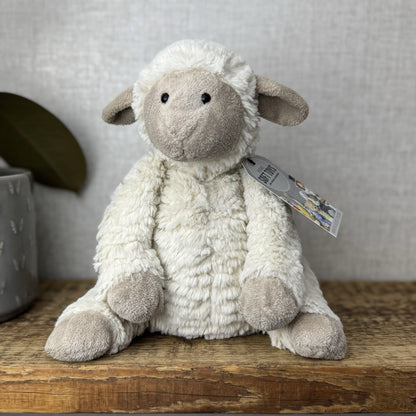 Jellycat Medium Fuddles Sheep Lamb Textured Lamb Soft Toy Beanie 12"