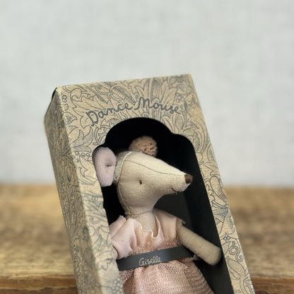Maileg Small Dance Mouse Giselle ,Ballerina Mouse Soft Toy Magnetic Hand Retired