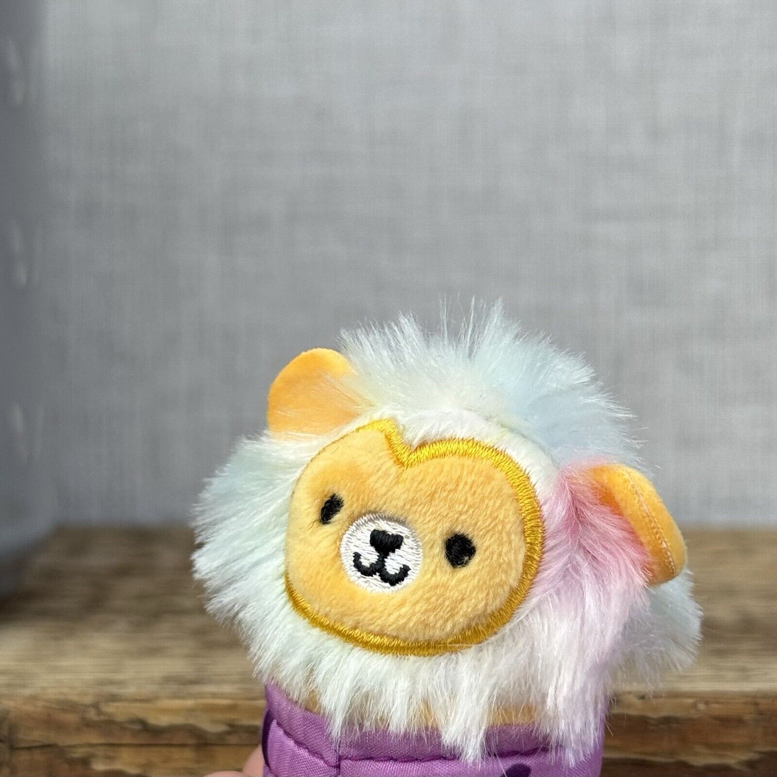 Squishmallow Squishville - Leonard The Lion + Accessory - Tiny Lion Rainbow Mane
