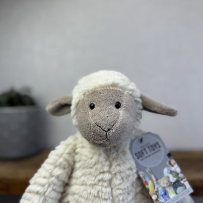 Jellycat Medium Fuddles Sheep Lamb Textured Zara Edition Soft Toy Beanie 12"