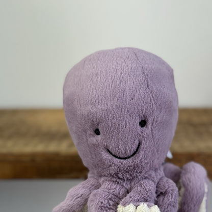 Jellycat Little Maya Octopus - Purple Octopus Beanie Super Soft 6” NWOT