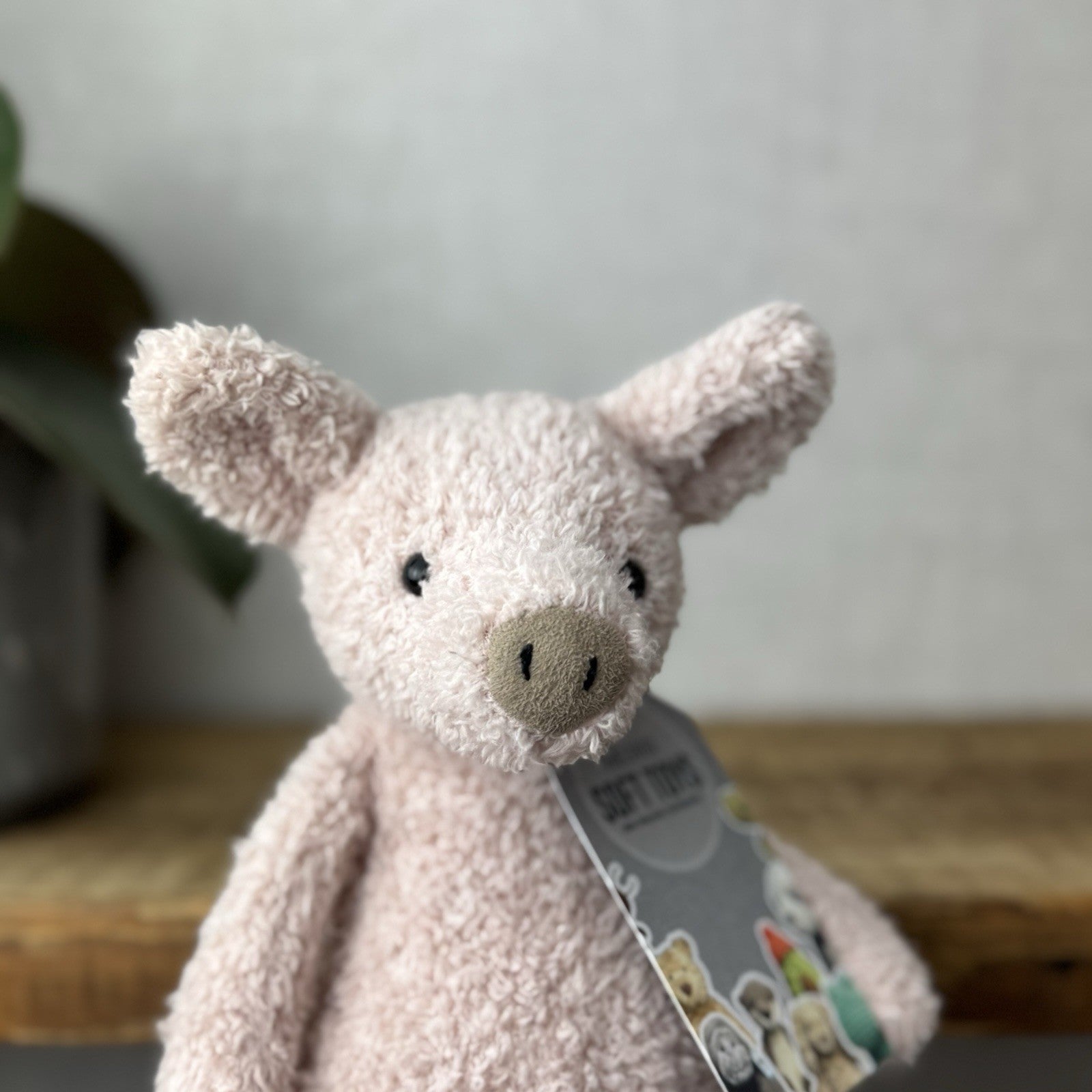 Jellycat Chou Chou Pig - ChouChou Piglet Textured Soft Light Pink Pig Plush 10”