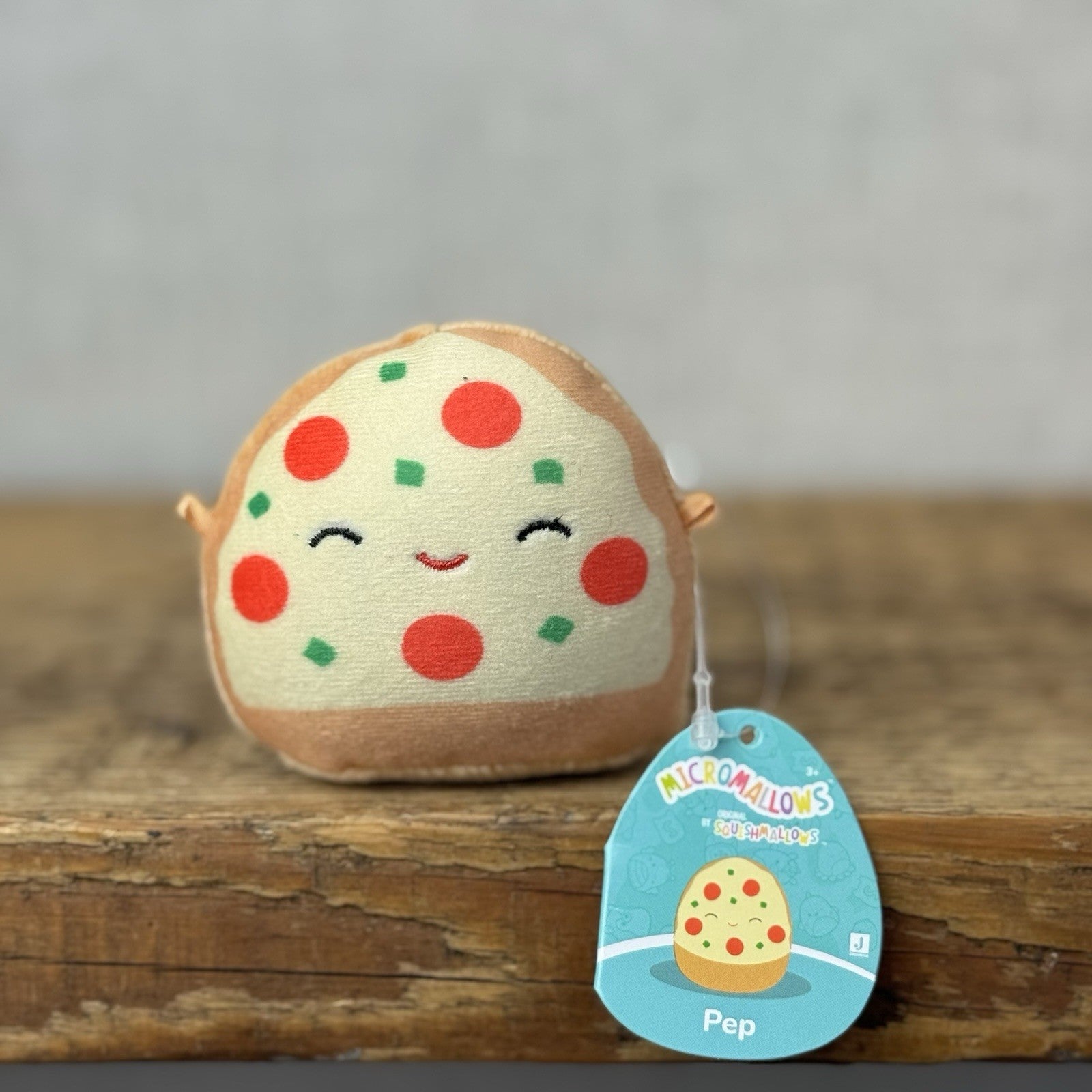 Squishmallow Micromallow With Tag - Pep The Pizza Mini Squish Soft Toy New 3"