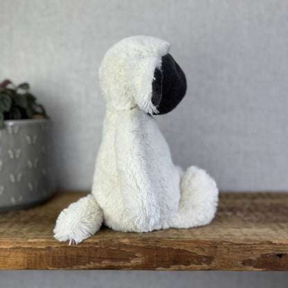 Jellycat Medium Bashful Grey Face Lamb - Medium Cream Lamb Beanie Plush 12"