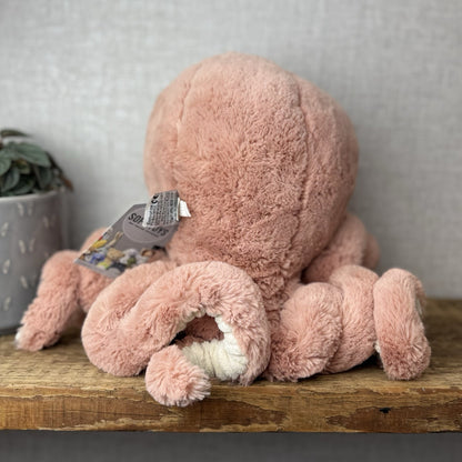 Jellycat Large Odell Octopus - Peach Large Octopus Beanie Retired Pink 20” (#2)