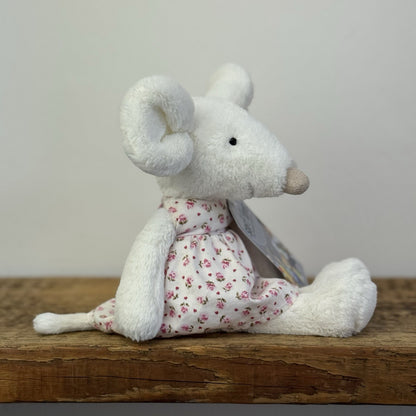 Jellycat Mouya Mouse - Little White Company Collab Mouse In Dress 9"