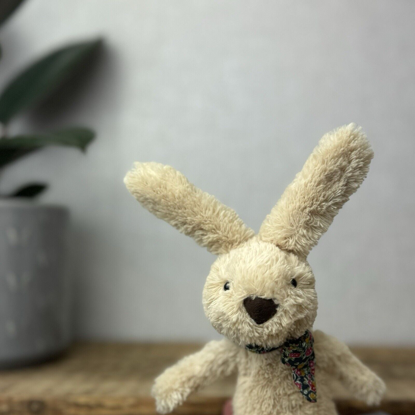 Jellycat Lost & Found Friends - Rufus Rabbit - Tiny Rabbit With Bow Rare 7"