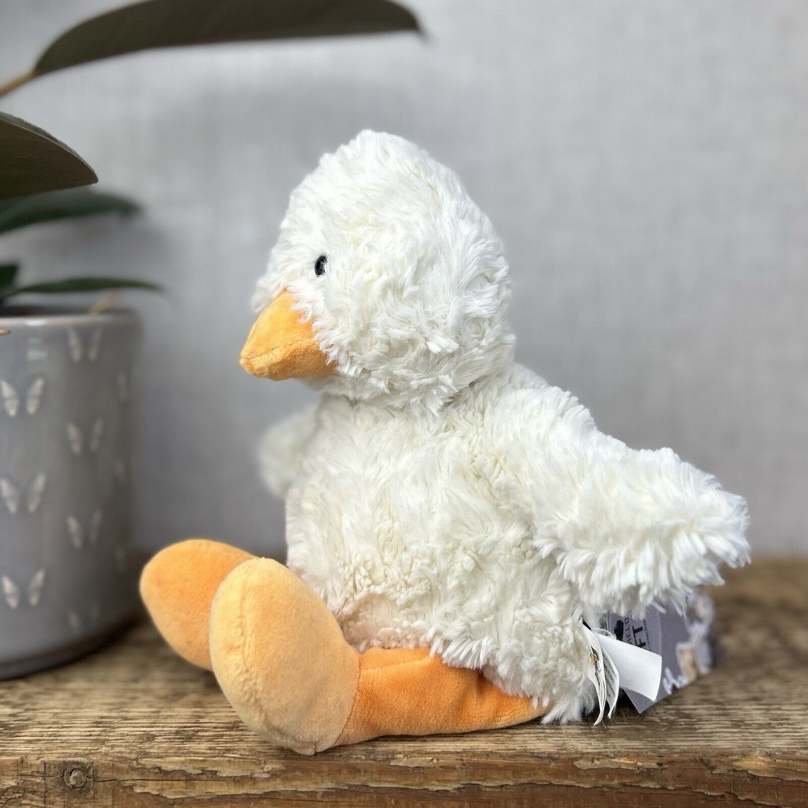 Jellycat Millyboo Duck - Small White Curly Fur Duckling Chick Small 10”