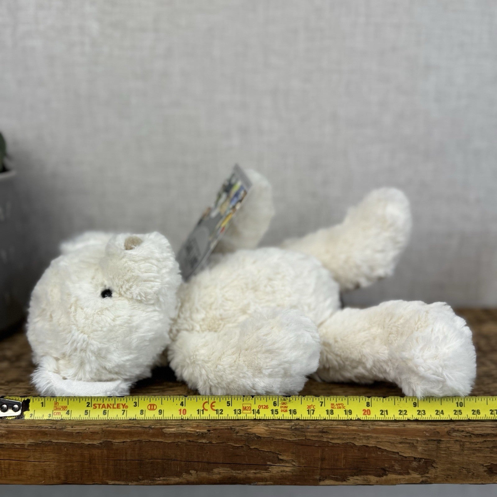 Jellycat Wilkie Bear - Little Jellycat White Traditional Bear Textured Fur Rare
