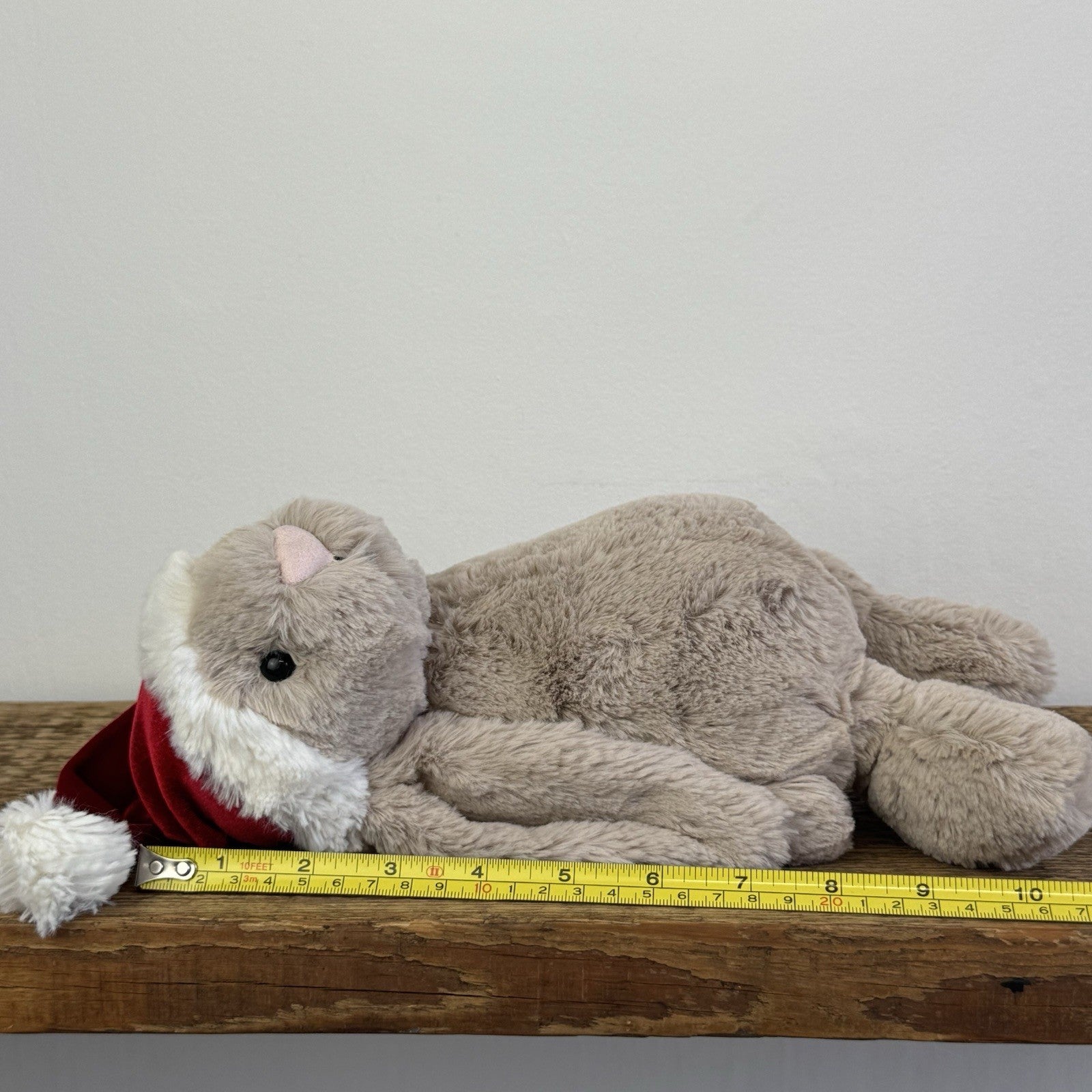 Jellycat Bashful Christmas Bunny - Beige Bashful Bunny With Christmas Hat 12"
