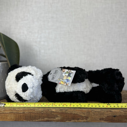 Jellycat Medium Mumble Panda - Black/White Texture Floppy Panda Bear Retired 14"