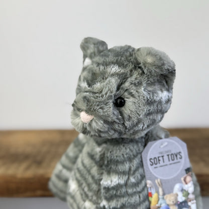 Jellycat Bashful Tabby Kitten - Grey Tabby Cat Soft Toy US Exclusive NWOT 12"