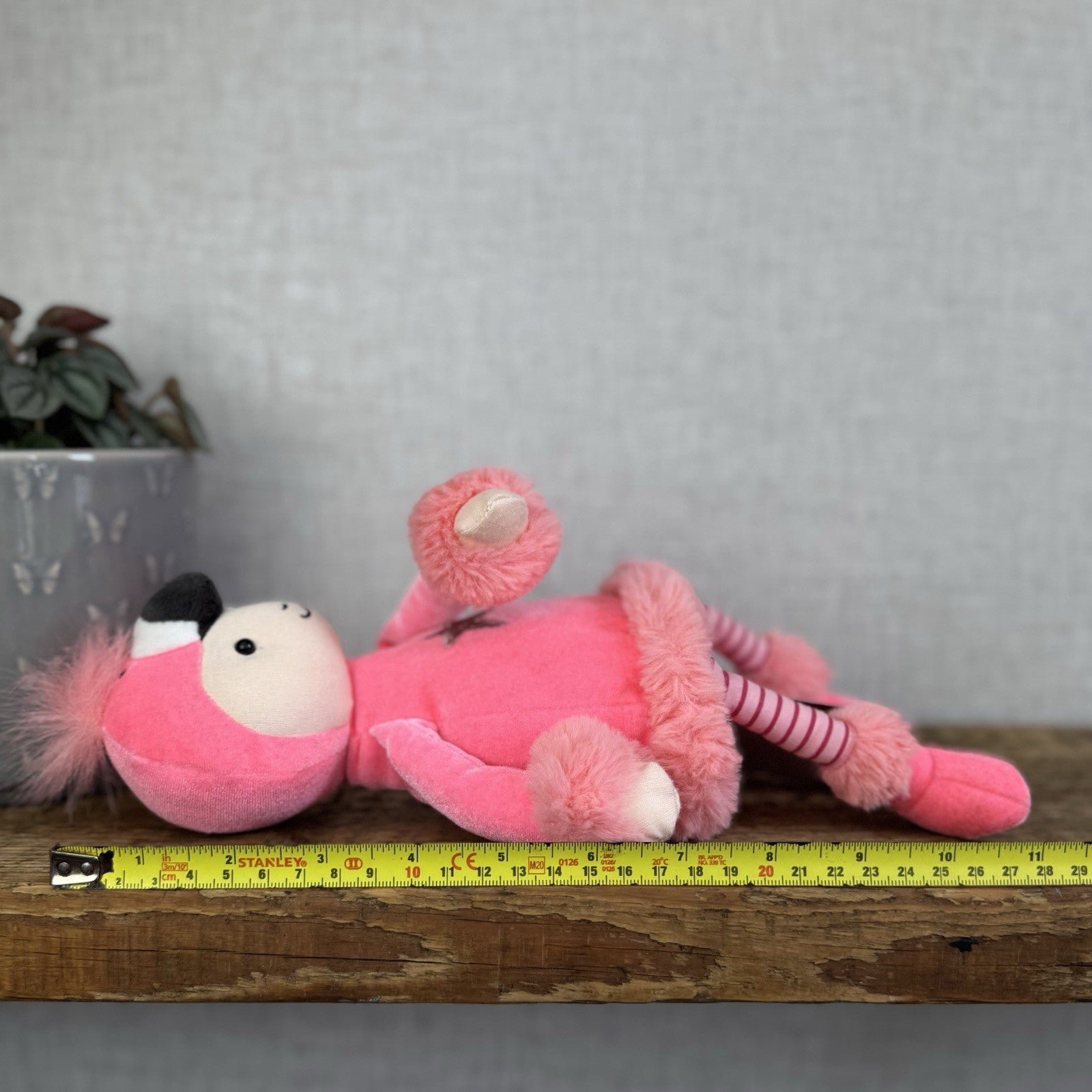 Jellycat Pink Perky Flamingo Flapper Doll Soft Plush Toy Ragdoll 12"
