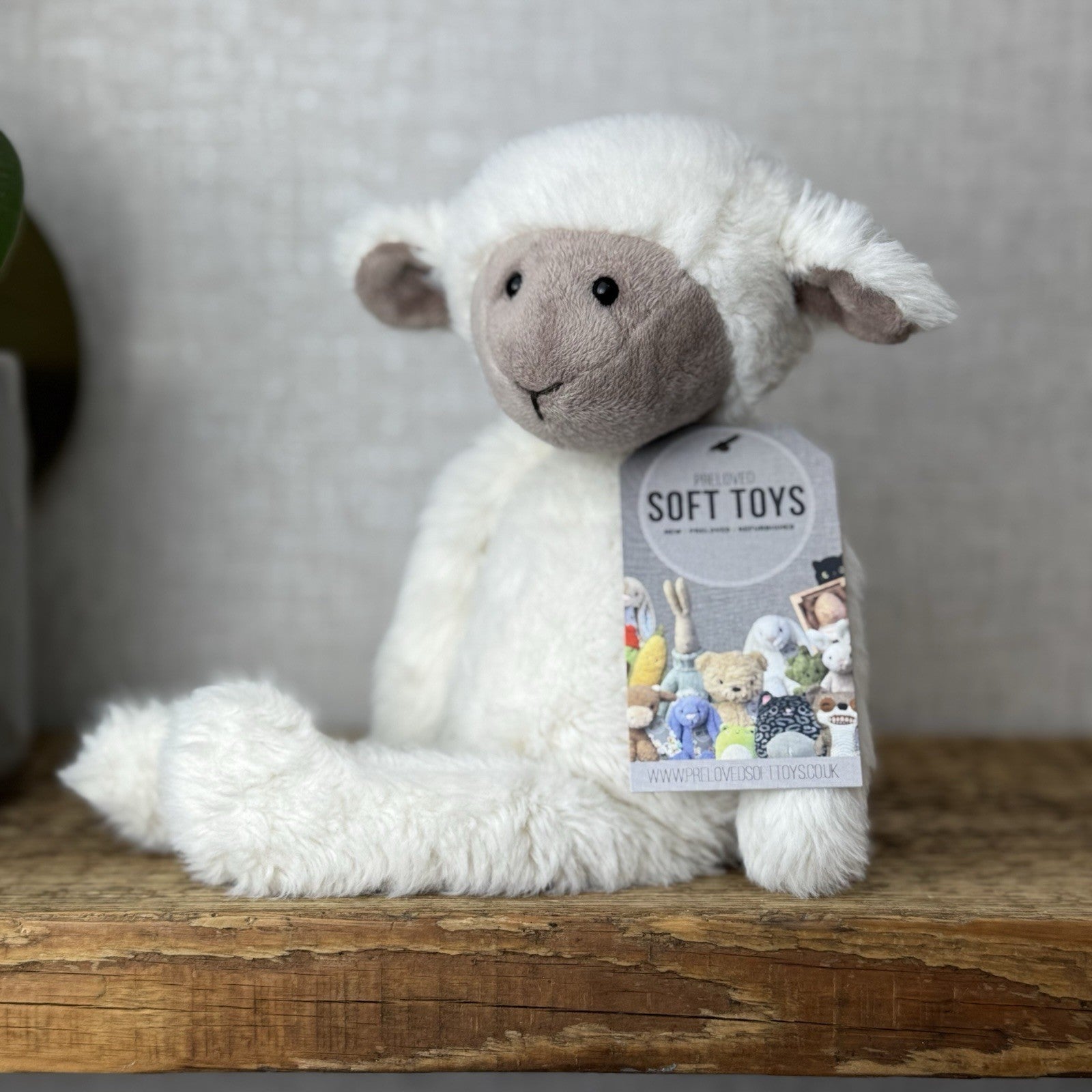 Jellycat Sweetie Lamb - Fluffy White Beige Face Lamb Sheep Beanie Rare 11"