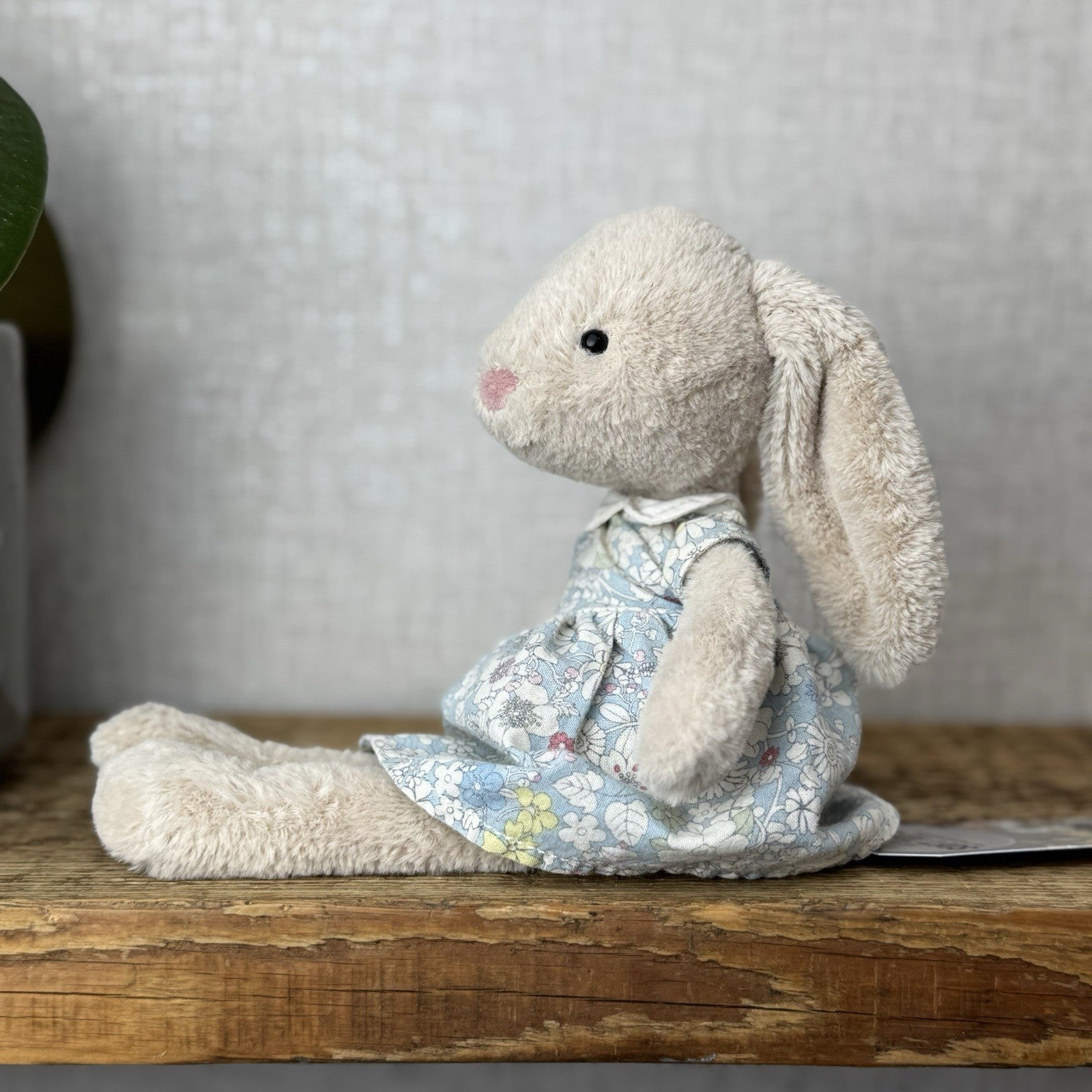 Jellycat Floral Lottie Bunny - Small Bunny In A Blue Dress Retired Rabbit 10”